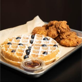 Blueberry Waffle W\ 2 Handbreaded Chicken Tenders