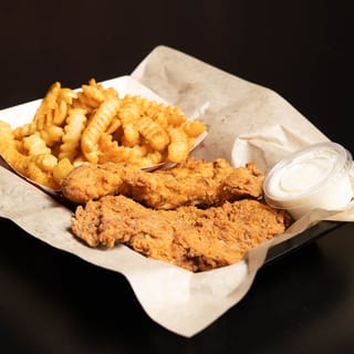 2 Handbreaded Tenders W/fries