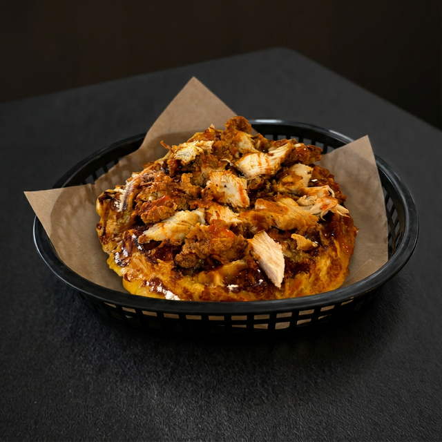 Cheddar Bay Biscuit Waffle w/ 2 Hand-Breaded Chicken Tenders.
